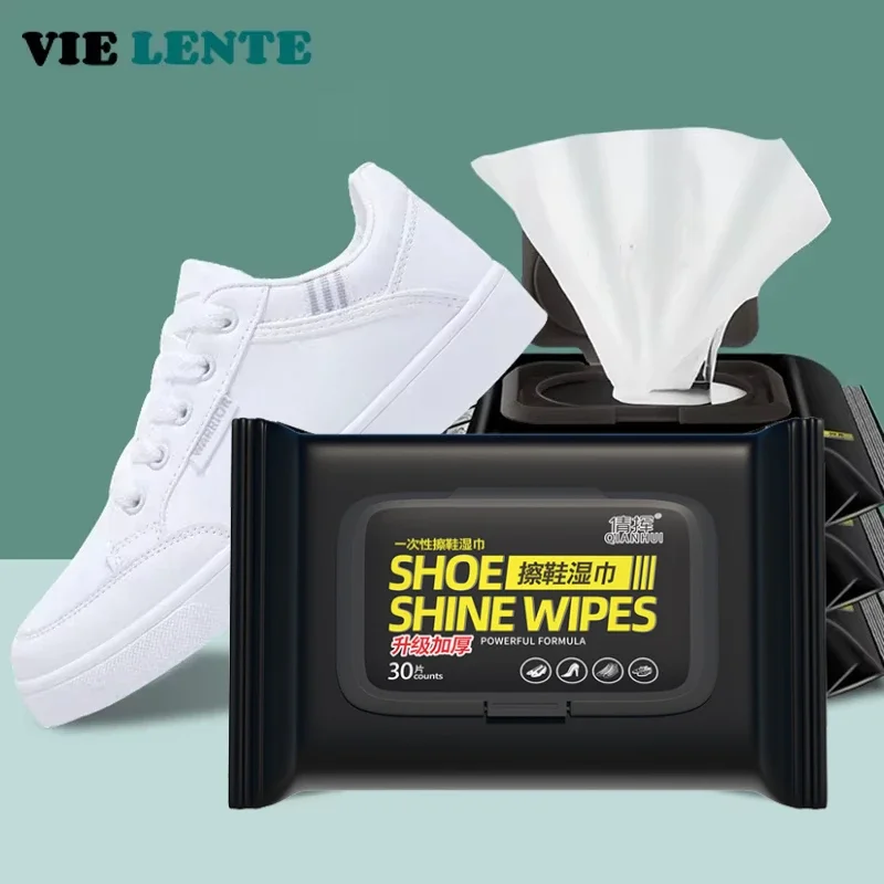Sneaker Care - 12-60 個使い捨て靴クリーンワイプポータブル白靴クリーニングケアワイプスニーカークリーニングクイックウェットワイプ VIE LENTE