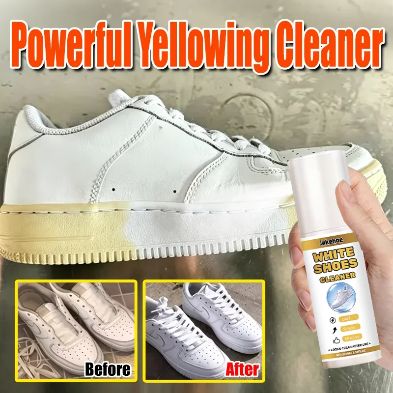 白い靴のホワイトニングクリーニングスプレー、汚れや黄ばみ除去 - Sneaker Care Whitener のレビューと価格