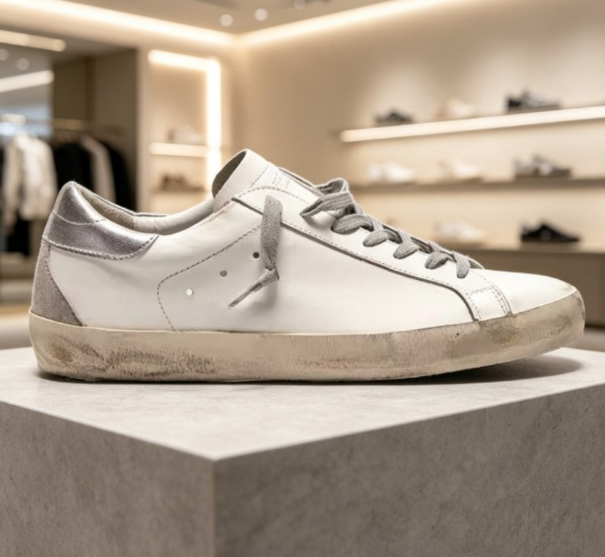 トレンド感あふれる、本革を使用した白いスニーカー。男女兼用で - White Sneaker Care Kit のレビューと価格