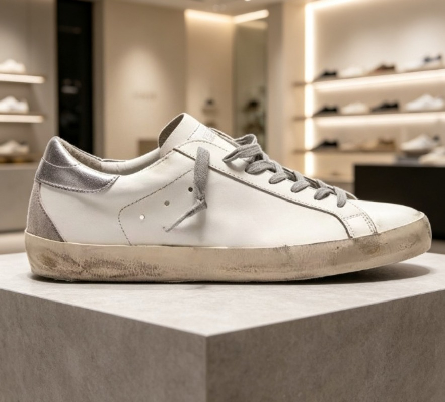 トレンド感あふれる、本革を使用した白いスニーカー。男女兼用で - White Sneaker Care Kit のレビューと価格