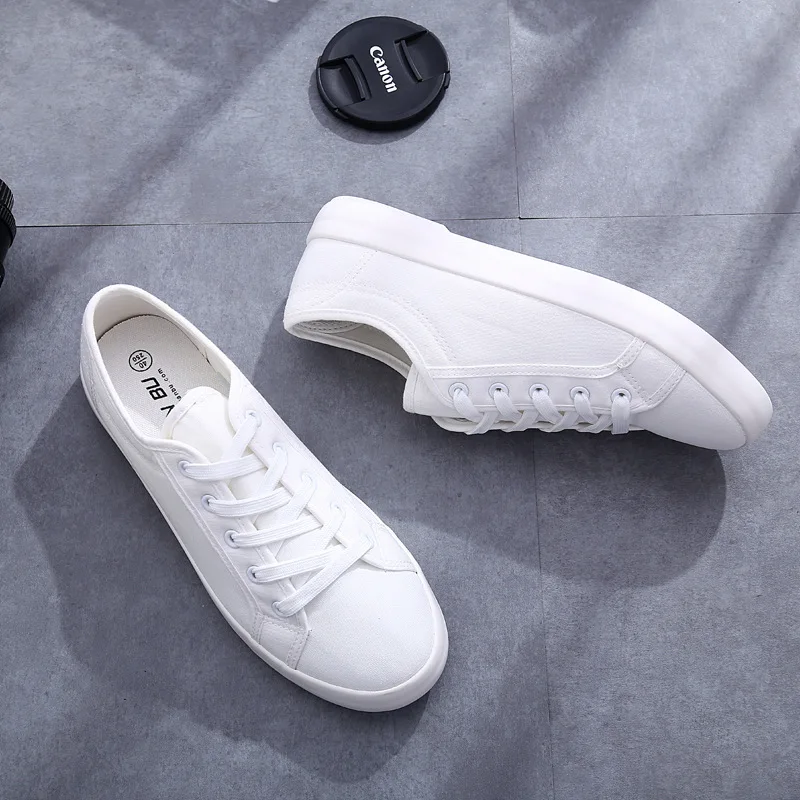白いカップルのための夏の靴,女性のためのキャンバスの夏の靴, - White Sneaker Care Kit のレビューと価格