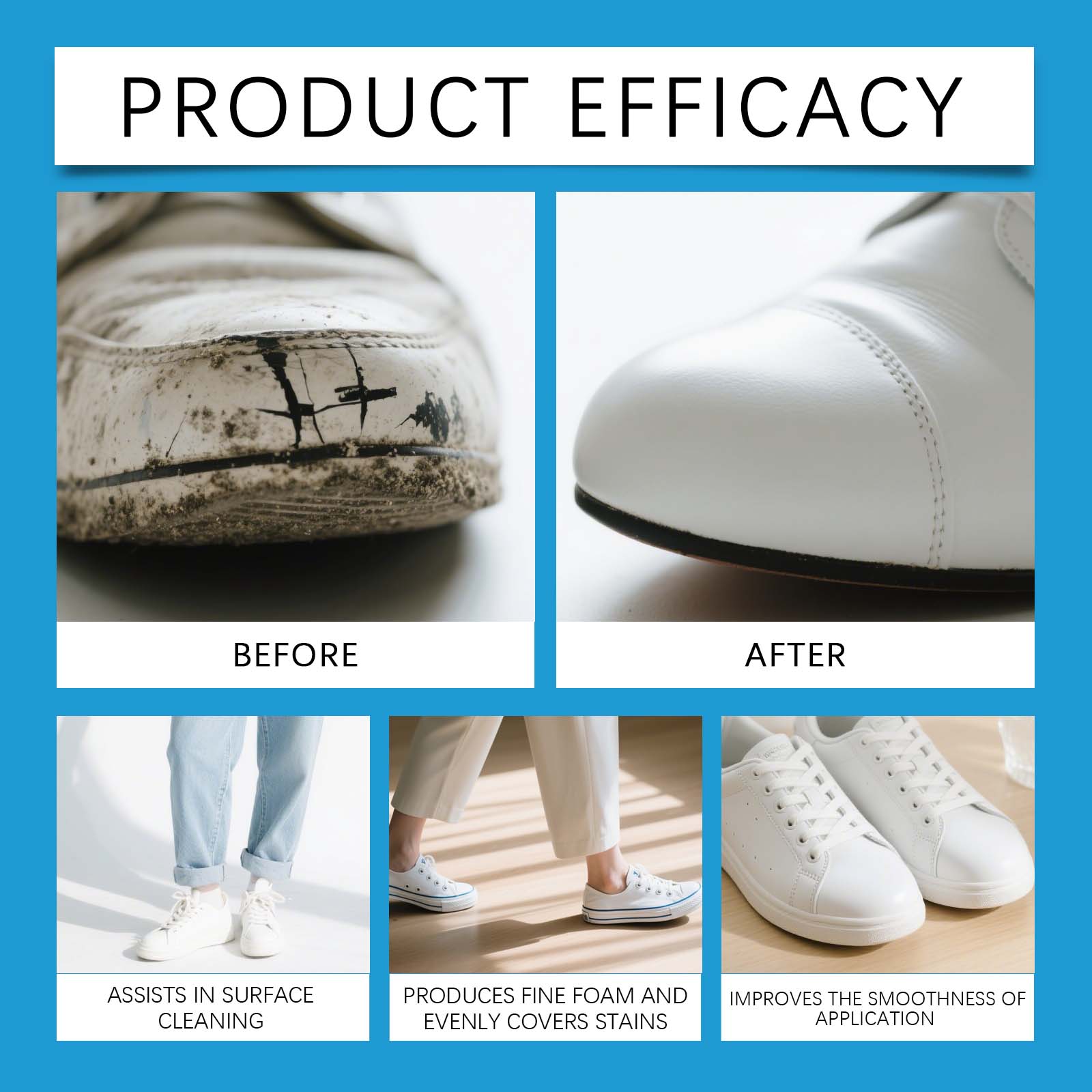 白い靴用クリーナークリーム スニーカーの汚れ落とし 水なしク - Sneaker Care Clean のレビューと価格