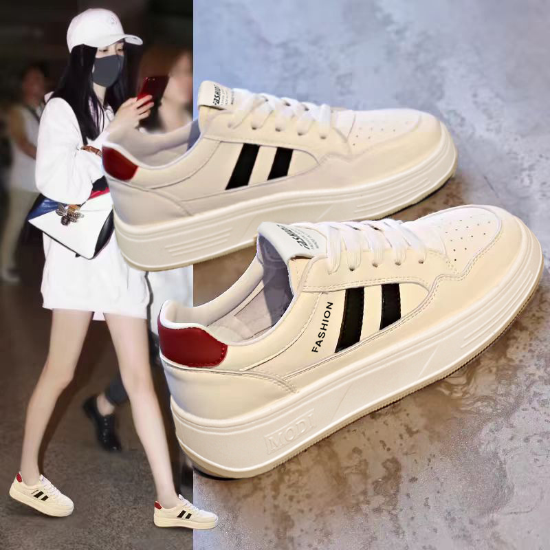 レディーススポーツ身長アップスニーカー送料無料軽量通気性ホワ - White Sneaker Care Kit のレビューと価格
